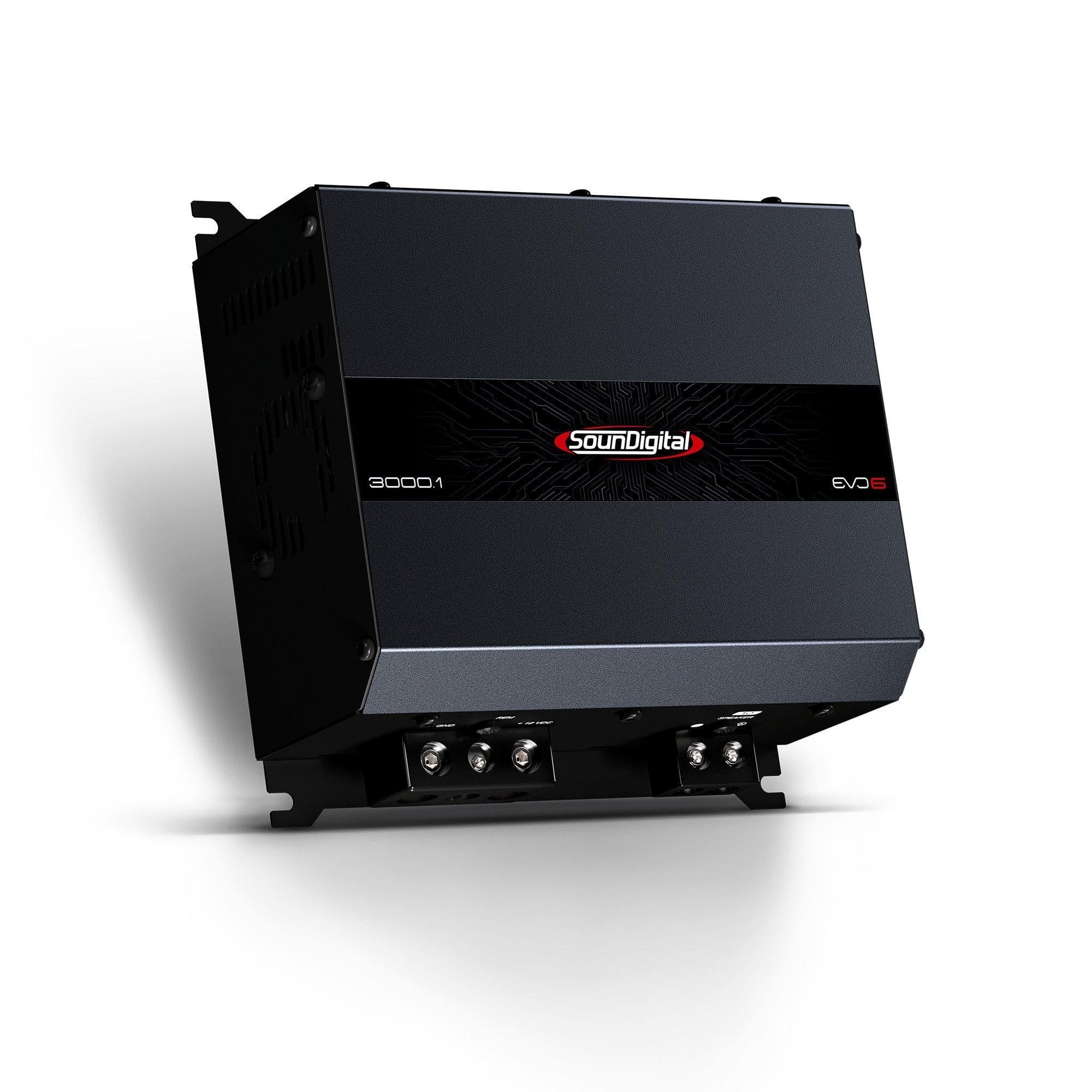 SounDigital 3000.1 EVO 6.0 - Amplificador de coche de 1 canal, amplificador de potencia RMS de 3000 W, 2 ohmios, filtro de paso alto/bajo ajustable, entrada RCA, refuerzo de graves, amplificador