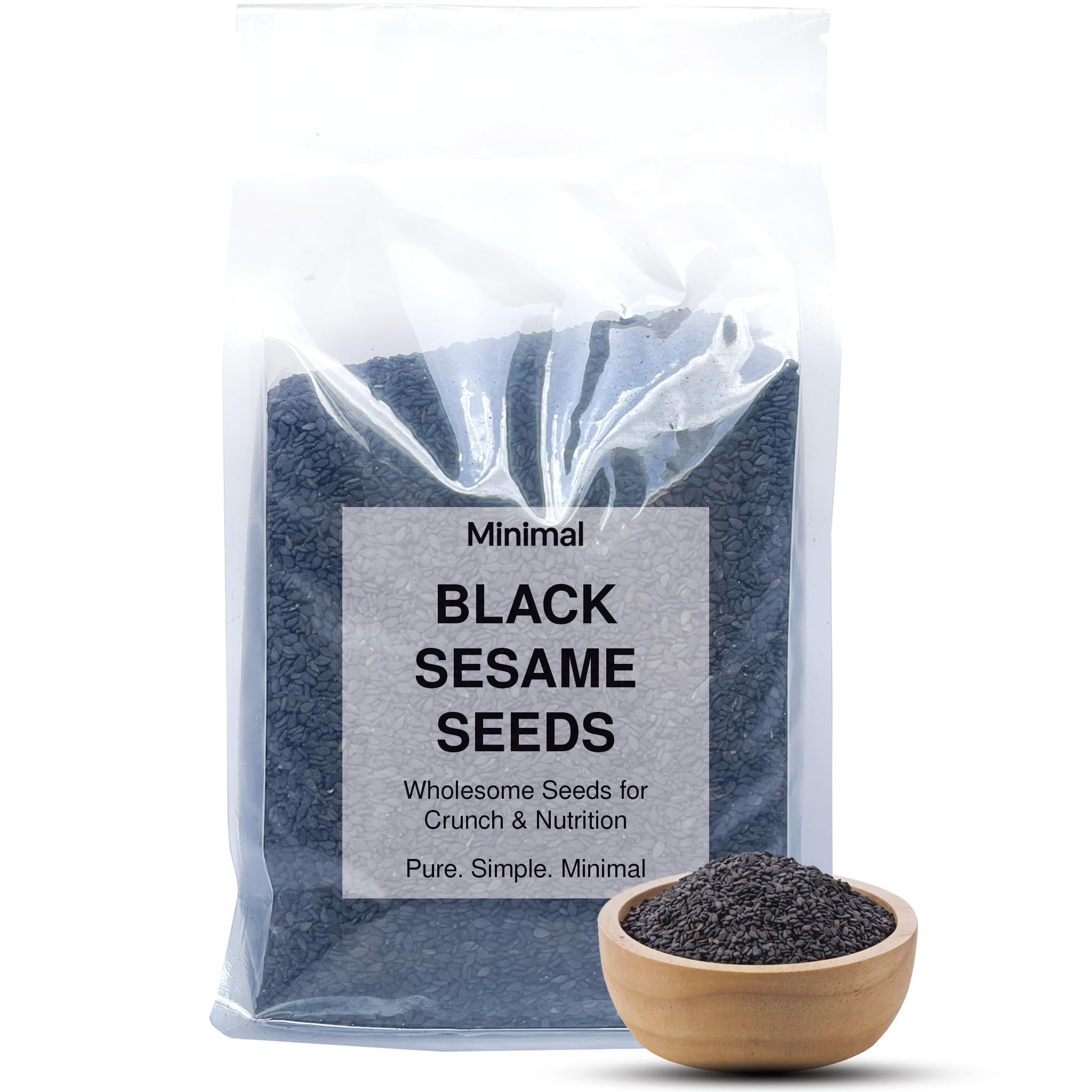 Raw Organic Black Sesame Seeds 900gm - Til Seeds for Eating Organic Black Gingelly Oil Seeds (Kaale Til for Weight Loss And Eating Unhulled)