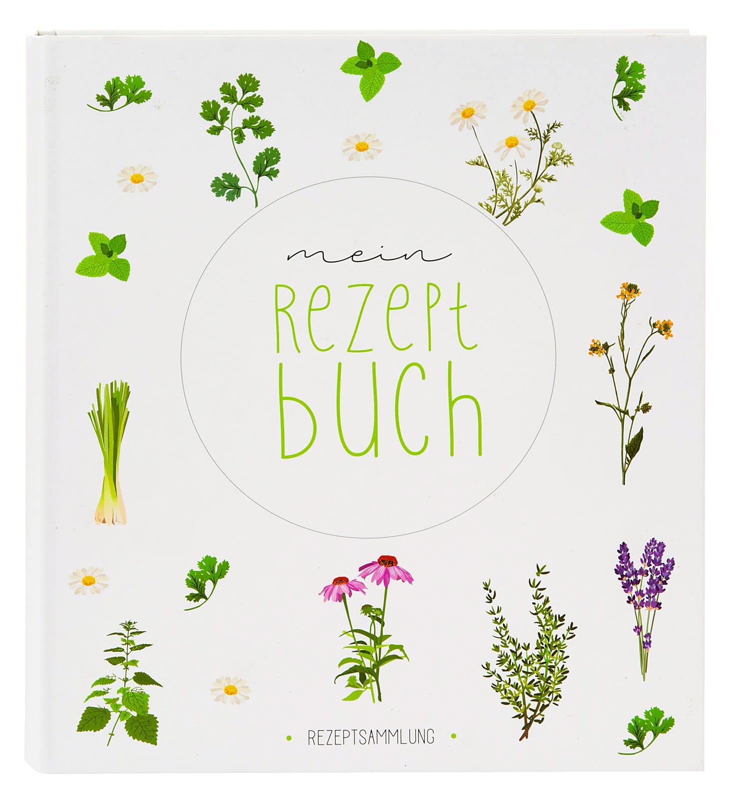 goldbuch 69 029 Recipe Folder Wildflowers Folder Dimensions 21 x 24 x 5 cm Stapler with 2-Ring Mechanism Cover Made of Art Print Ring Binder Motif Wild Flowers Ring Binder in White