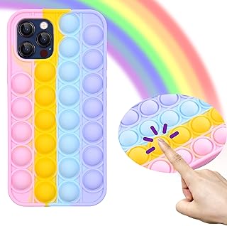 Kare & Kind Push Bubble case Comptible with iPhones (iPhone 11 Pro - Rainbow Color)