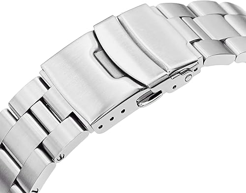 Miniatura 3 de Pulsera de reloj Super-O Boyer de 0.787 in para SEIKO de tamaño mediano Diver SKX023, cepillado