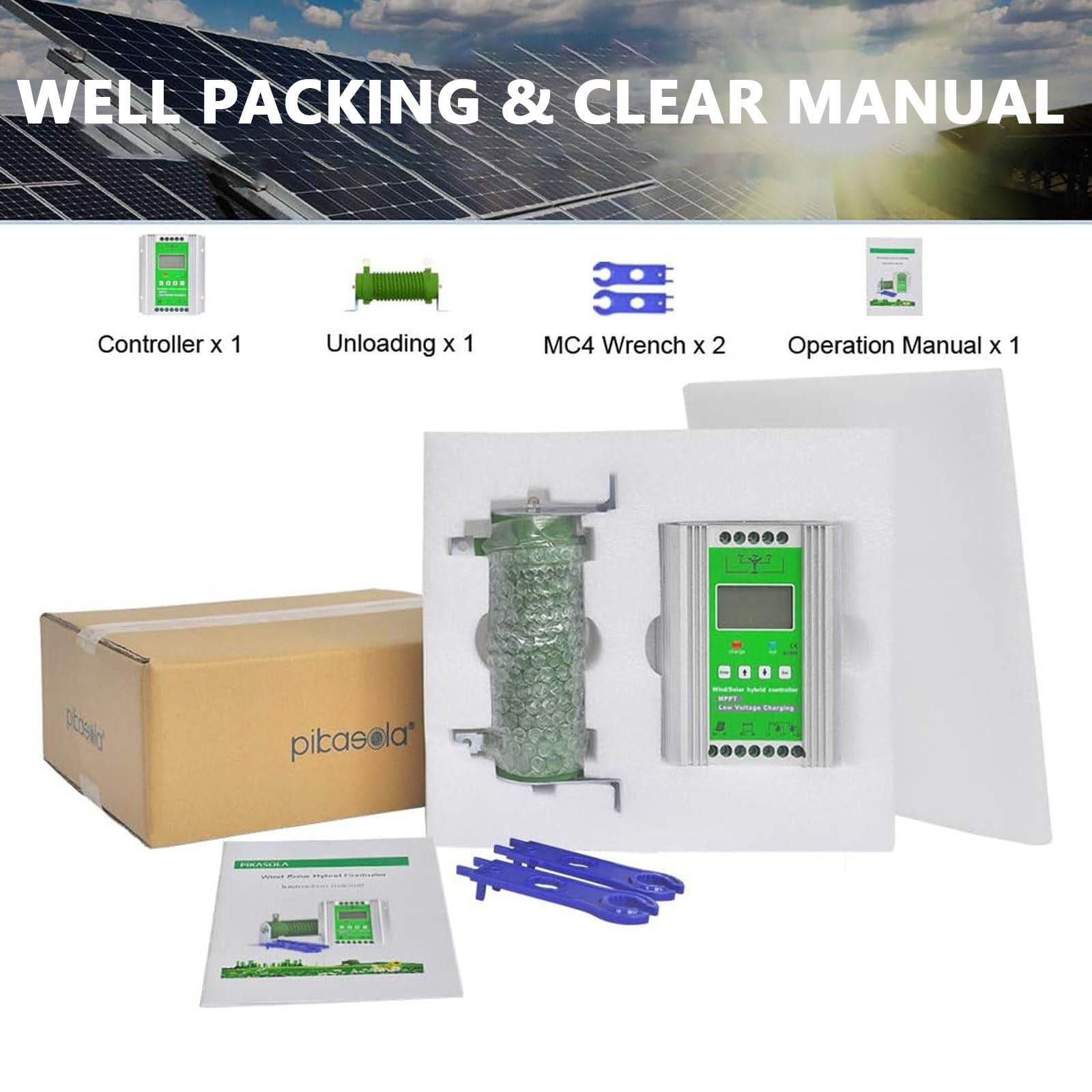 Regolatore ibrido solare eolico, regolatore di carica MPPT Boost per inverter al litio e acido, compatibile con sistemi solari e eolici