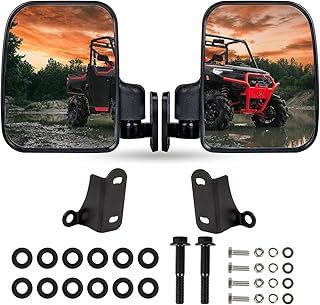 RANSOTO Ranger 1000 XP UTV Rear View Side Mirror Compatible with Polaris RANGER XP 1000, RANGER CREW XP 1000 2018 2019 2020 2021 2022 (Fit For Factory Doors Installed)