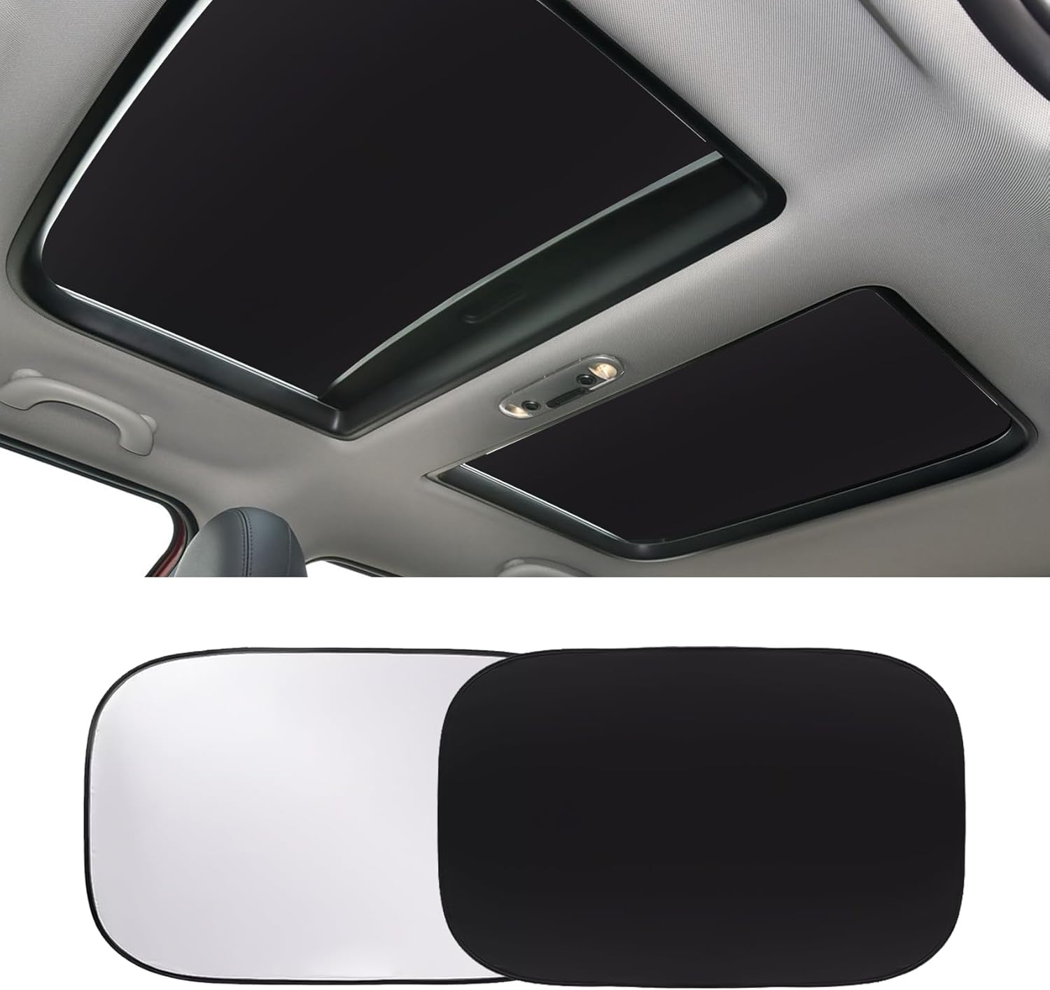 ASUBHA 2PCS Car Sunroof Sunshade, Sunroof Cover, Foldable UV Reflector Reflective Covers Block UV Rays Glare, Sunroof Shade Sunshade Heat Isolate Fit for Mini Cooper, Clubman & Countryman R56 ASUBHA 2PCS Car Sunroof Sunshade, Sunroof Cover, Foldable UV Reflector Reflective Covers Block UV Rays Glare, Sunroof Shade Sunshade Heat Isolate Fit for Mini Cooper, Clubman & Countryman R56