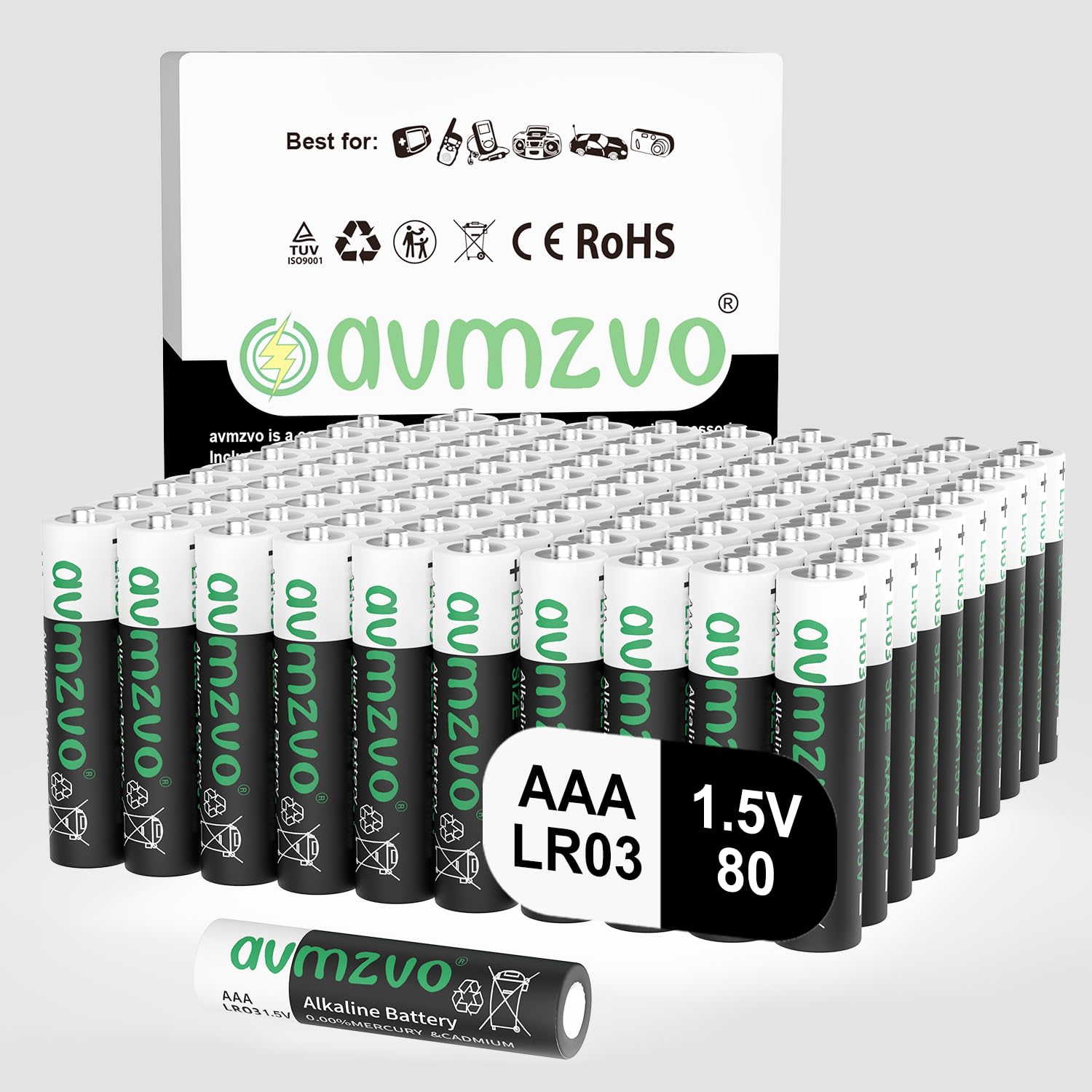 AAA LR03 Batteries 120 Pack 1.5V Alkaline Batteries Long Lasting Powerful Batteries Can Be Used for Toys, Alarms and Other Electronic Devices【10 Years Warranty】 — view 11