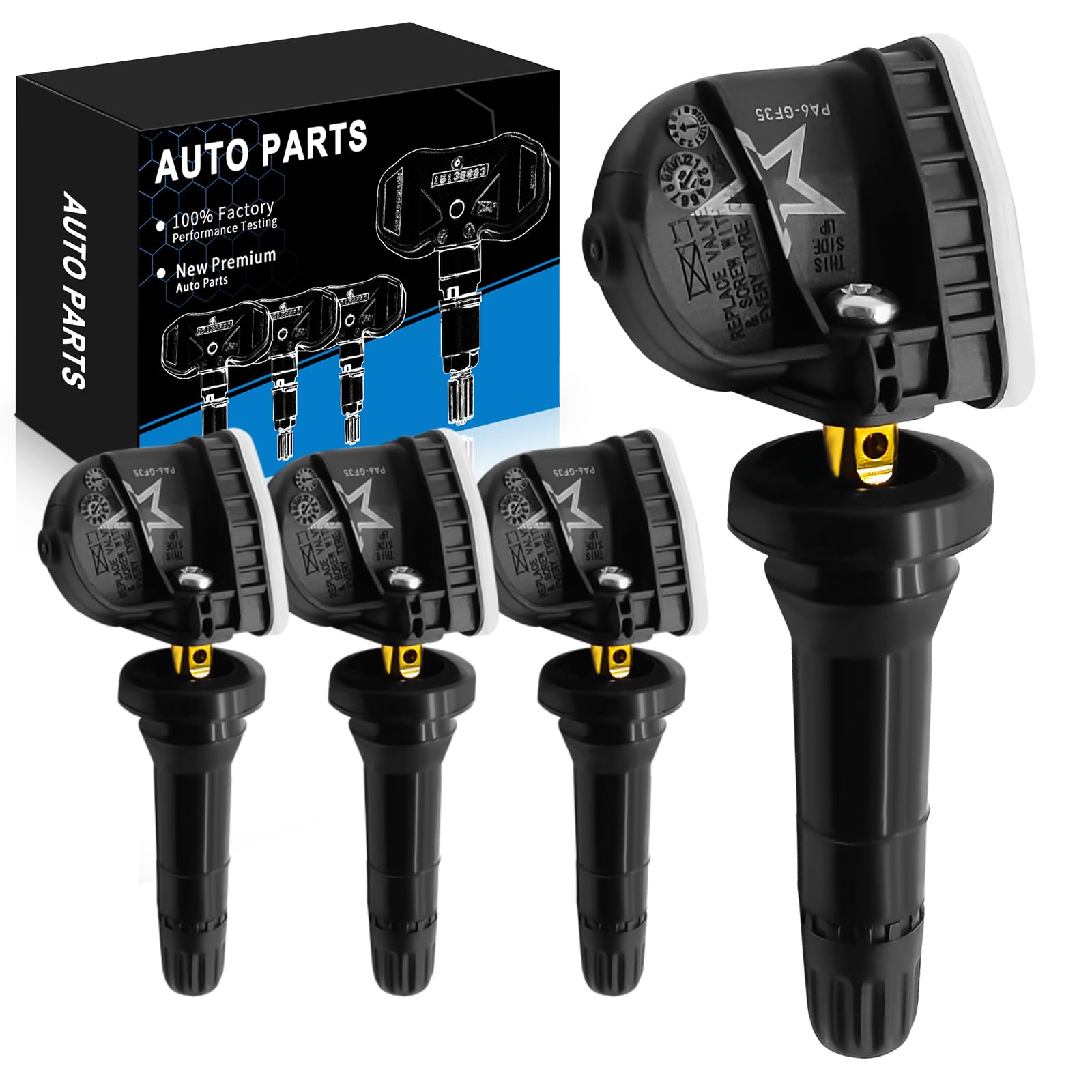 SZKAIDAG TPMS Sensor for:-Chevy Silverado 1500 2500 3500 Suburban Express Equinox Camaro Colorado Cruze Tire Pressure Sensor 4PCS for:-GMC for:-Saab