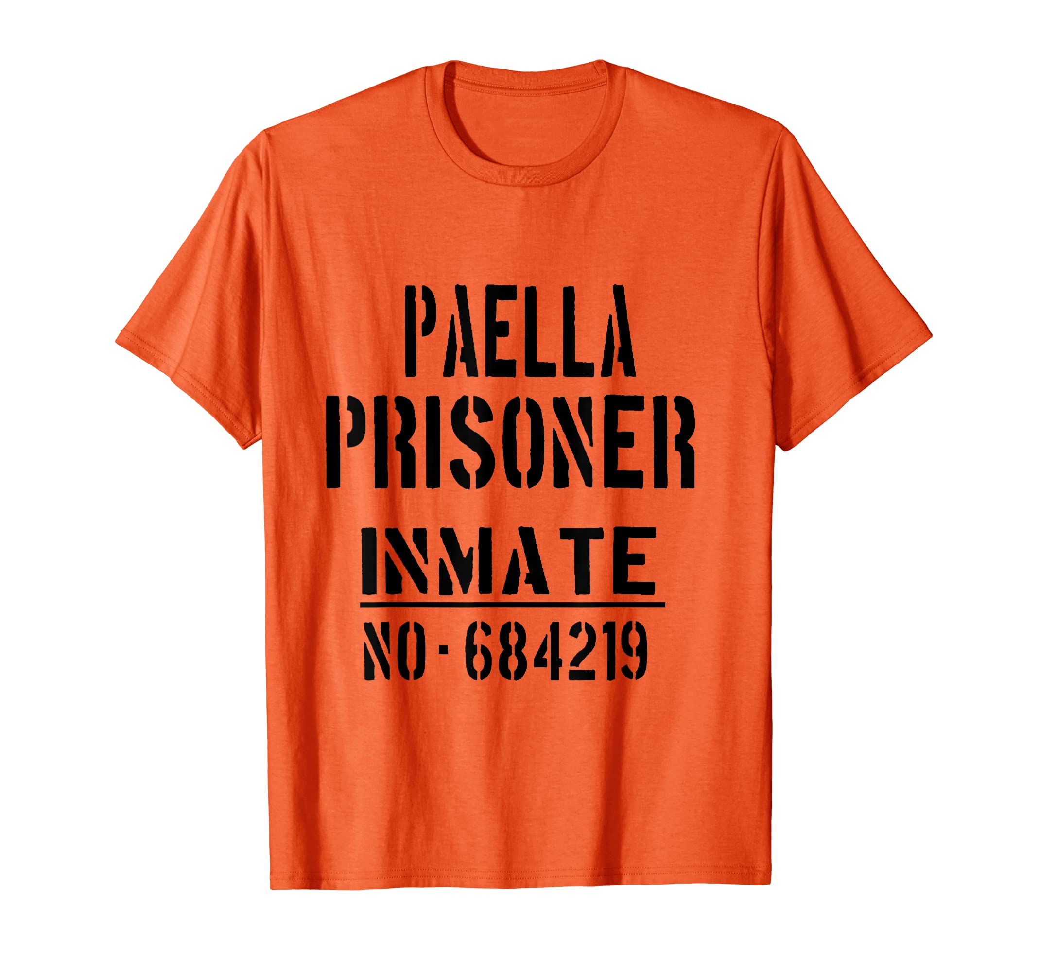 Paella Lover Halloween Costume. Prison Jail InmatePaella Lovers Halloween Costume - Funny Prisoner Jail Inmate T-Shirt