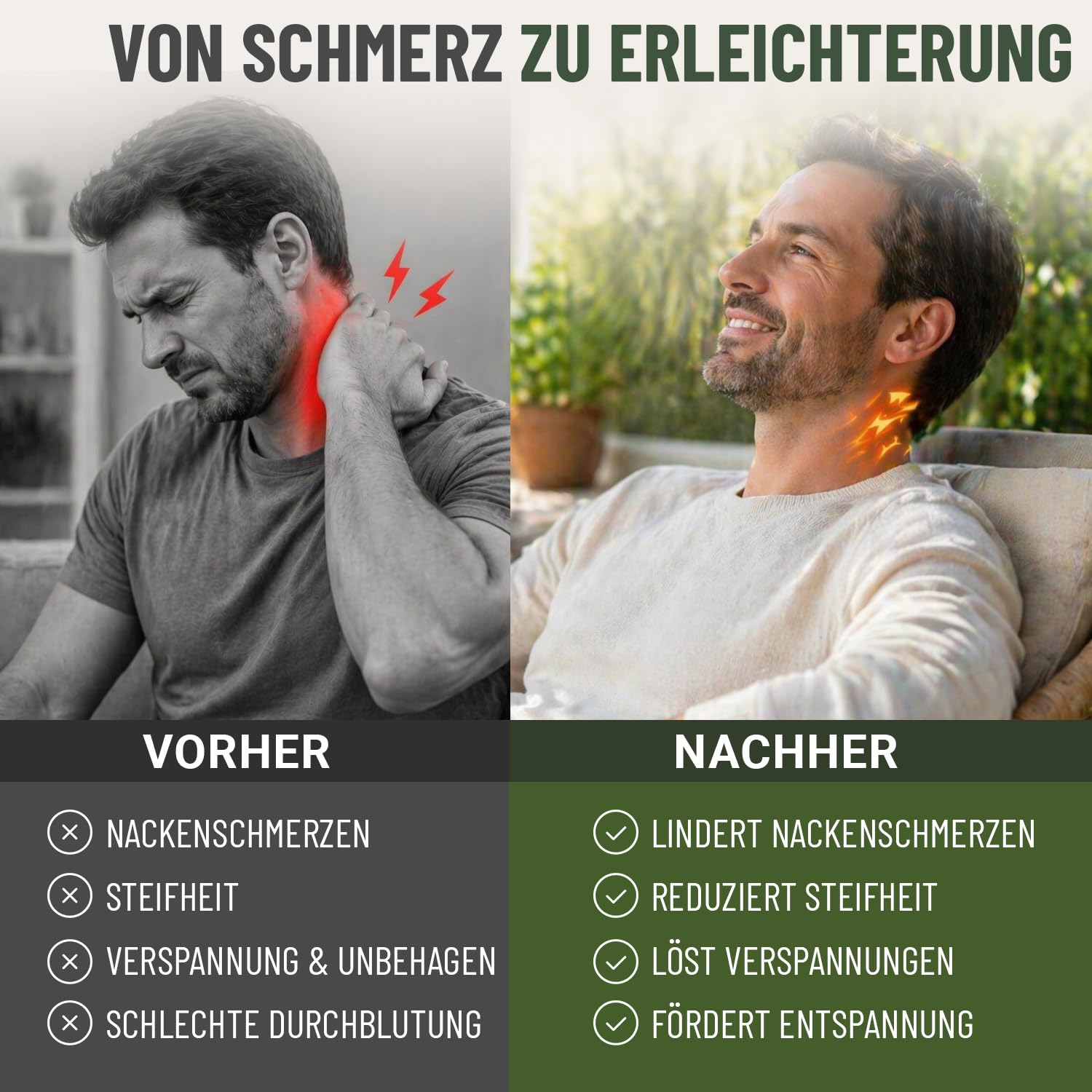 BeFit24 Nackenmassagegerät 4D mit Wärme, Kabellos, Tiefengewebe Massagegerät für Nacken Schulter Rücken, Effektiv gegen Schmerzen & Verspannungen, Ideal für Büro, Zuhause & Geschenk