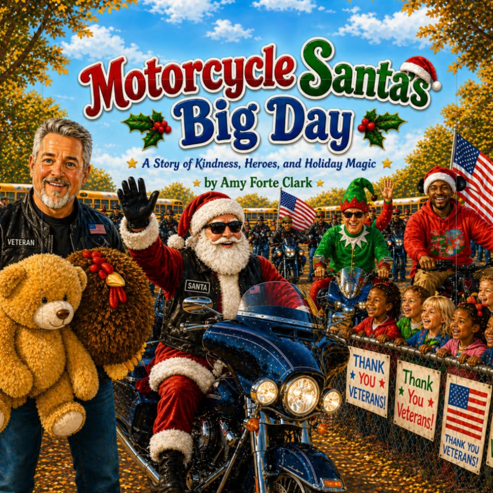 Motorcycle Santa's Big Day: A story of Kindness, Heroes, and Holiday Magic (Little Legends Series by Amy Forte Clark)