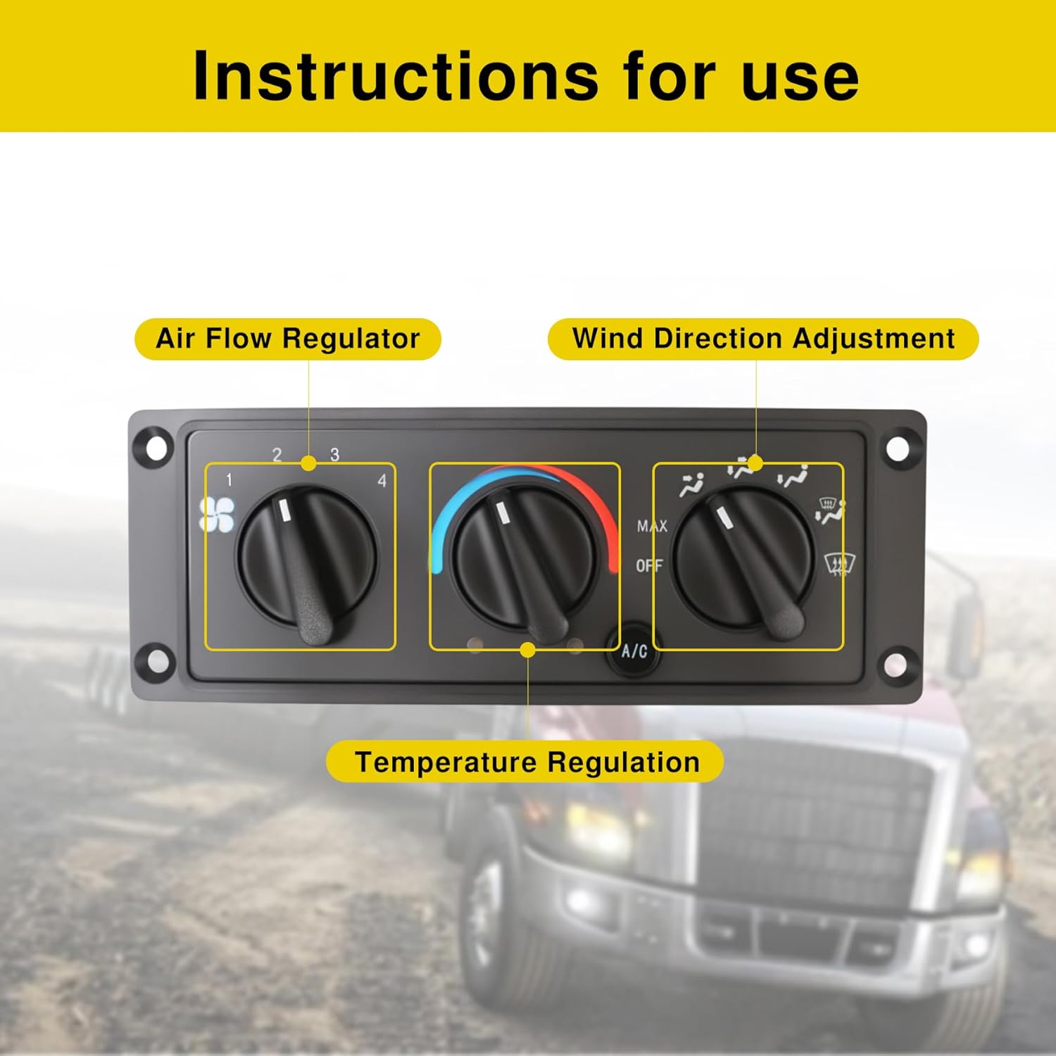AC Heater Climate Control Module Replace 3518702C93 3518702C92 Compatible with International 9100 9200 9400 9900 5500I 5600I HX515 HX615 2000-2021 Compatible with CAT CT660 2011-2020