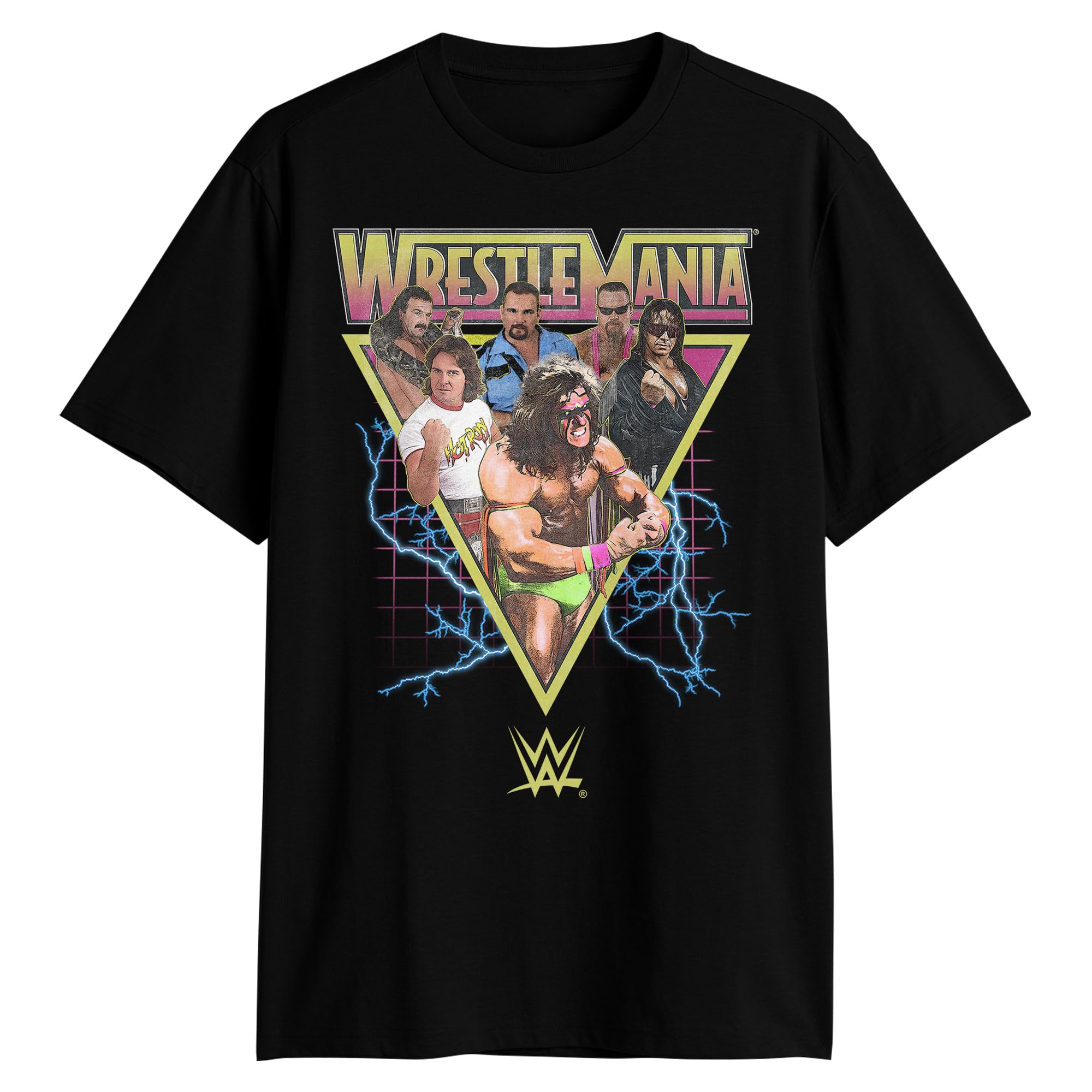 Wrestlemania Champions Bret Hart Ultimate Warrior Piper Adult T-Shirt