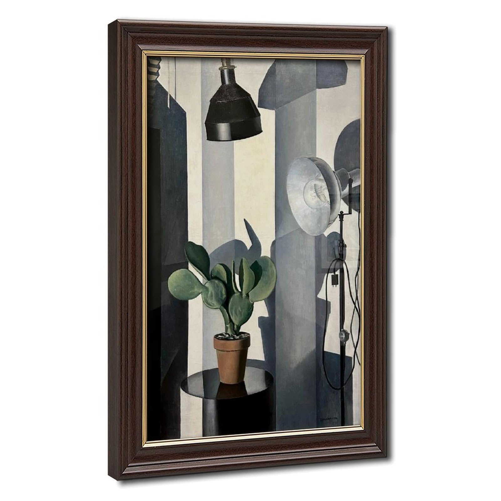 WCYB Charles Sheeler Cactus Print Modernist Still Life Art Posters Prints Canvas Deco Paintings Wall Art Hangable Frame 20" L X 30" W