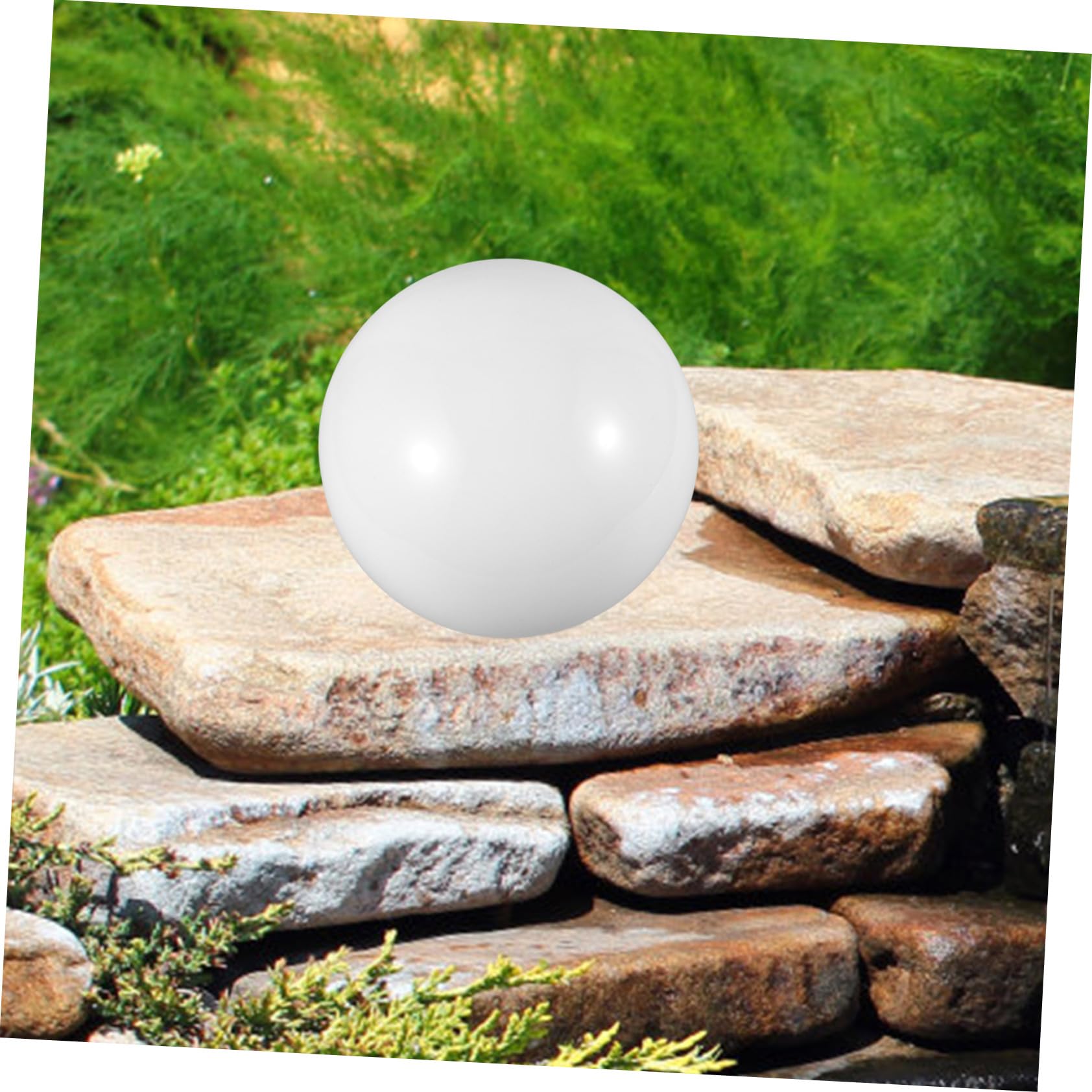 YARNOW Sfera Specchiata in Acciaio Inossidabile Bianco, Globo Riflettente da Giardino, Decorazione Chic per Esterni e Centrotavola