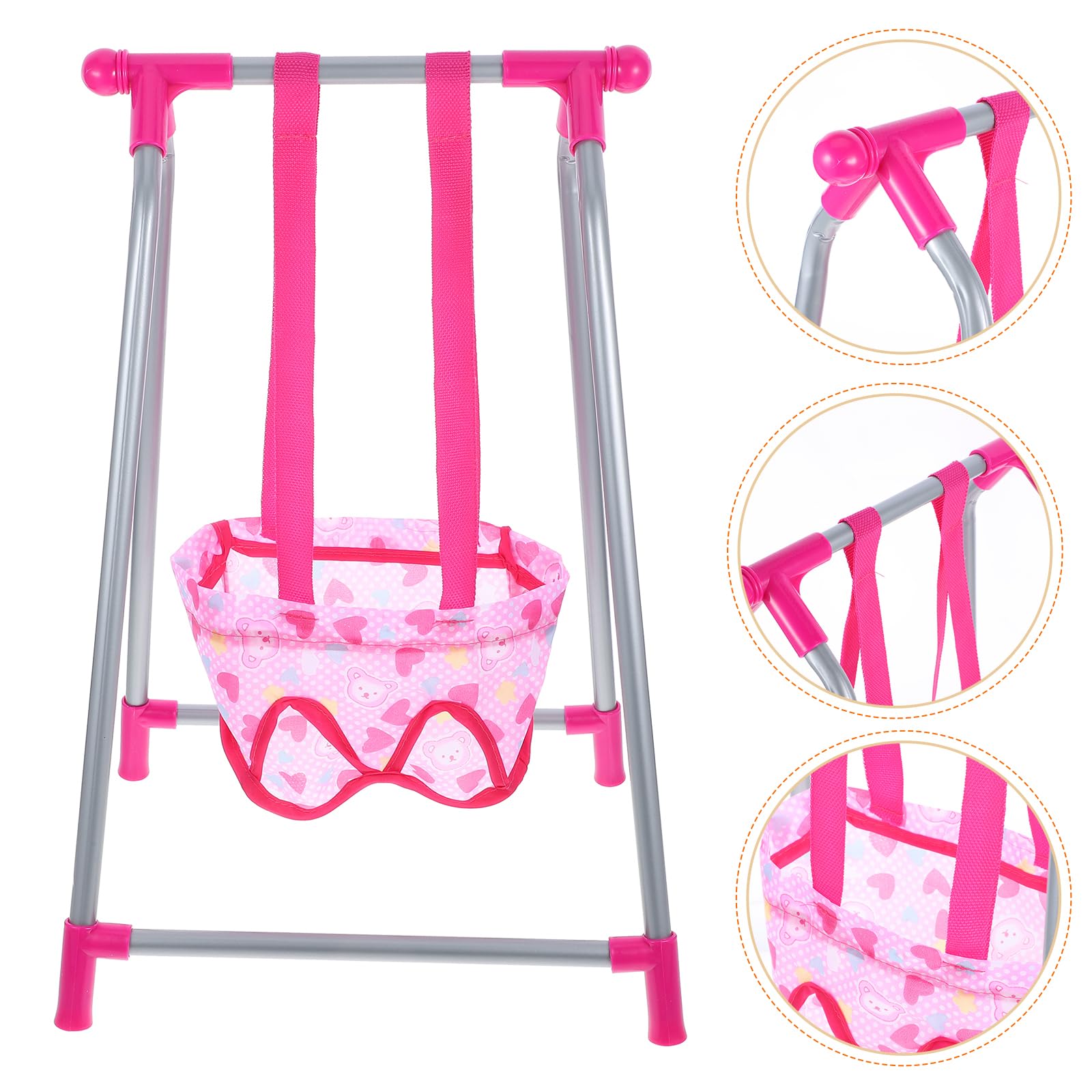 HEMOTON Dondolo per la casa delle bambole, accessorio per la casa delle bambole, altalena sospesa per bambole, modello in miniatura, modello di altalena in plastica per bambini