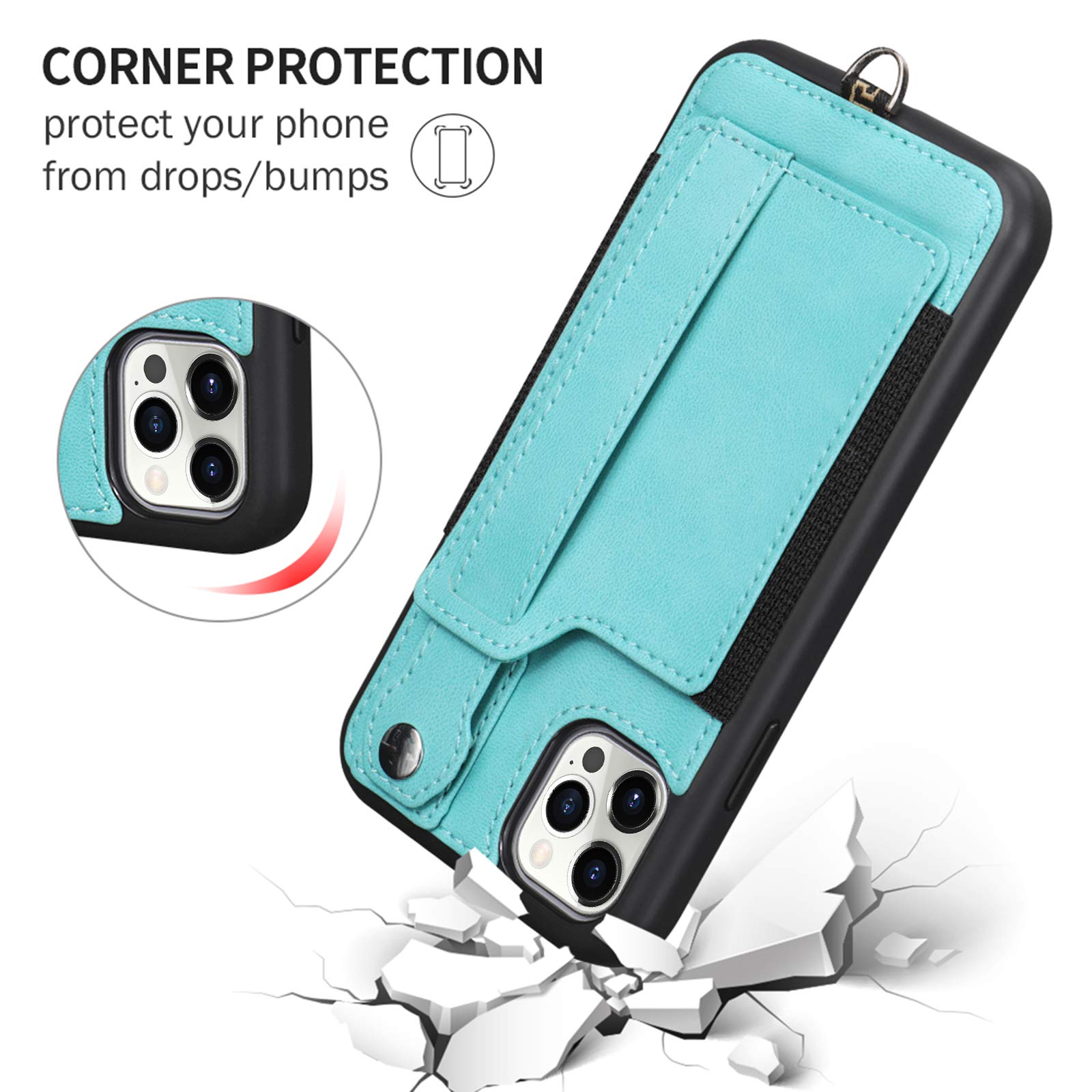 Amazon.com: TOOVREN for iPhone 12 Pro Max Case Wallet Lanyard Case