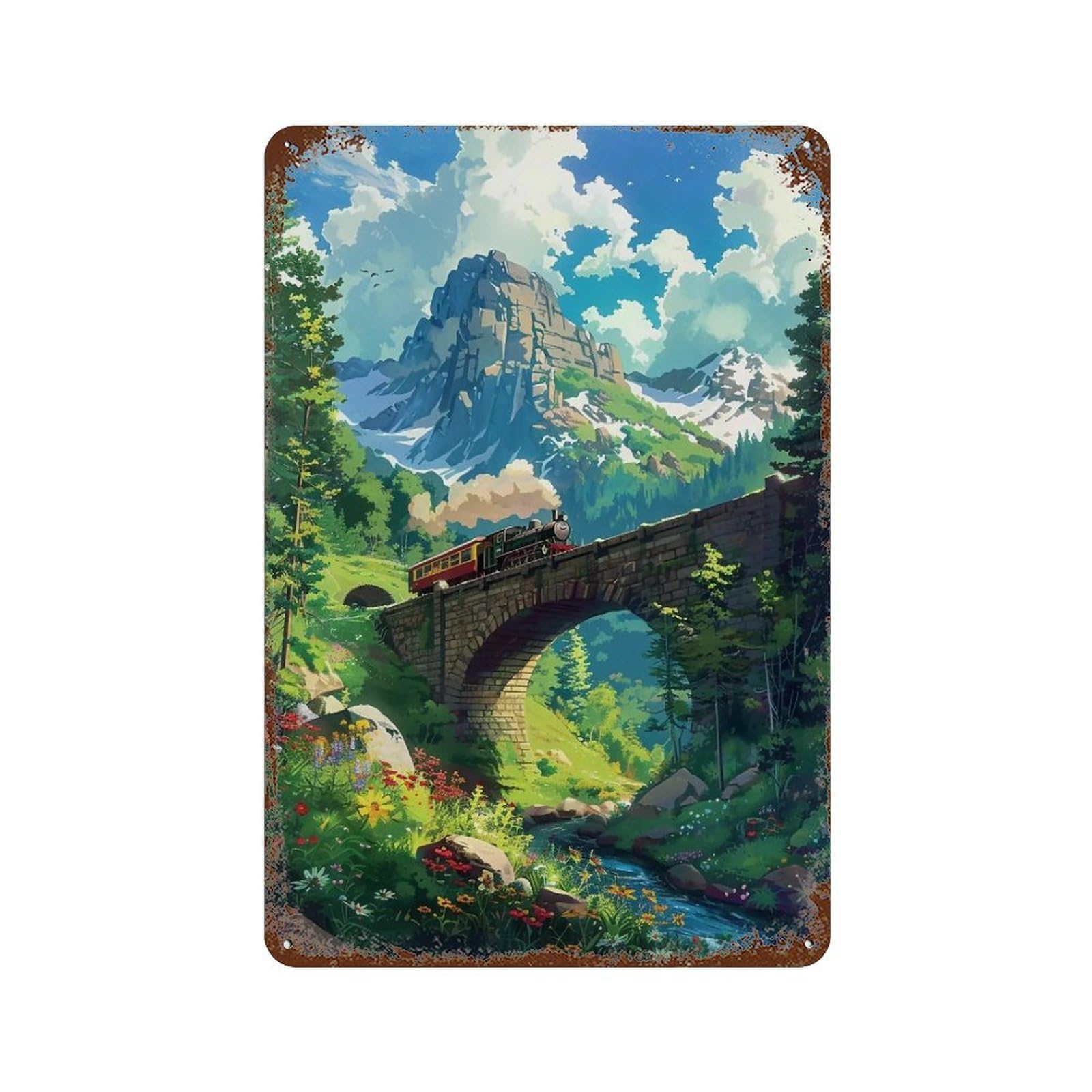 HDURYEYRYY Alpine Steam Journey 01 Wall Retro Iron Vintage Art Metal Tin Sign Poster Modern Home Cofffee Club Art Bar Shop Decor 30x20cm