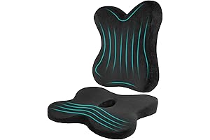 Eyamummo Butterfly Ergonomic Chair Cushion for Office, Car, Home, Pure Memory Foam...