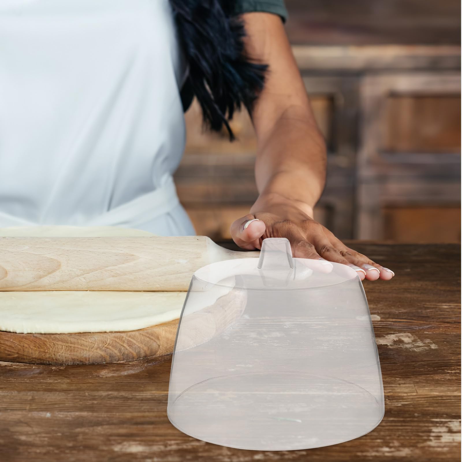 TOYANDONA Grattugia Multifunzione per Formaggio in Acrilico Design Trasparente, Facile da Sollevare la Conservazione in Cucina