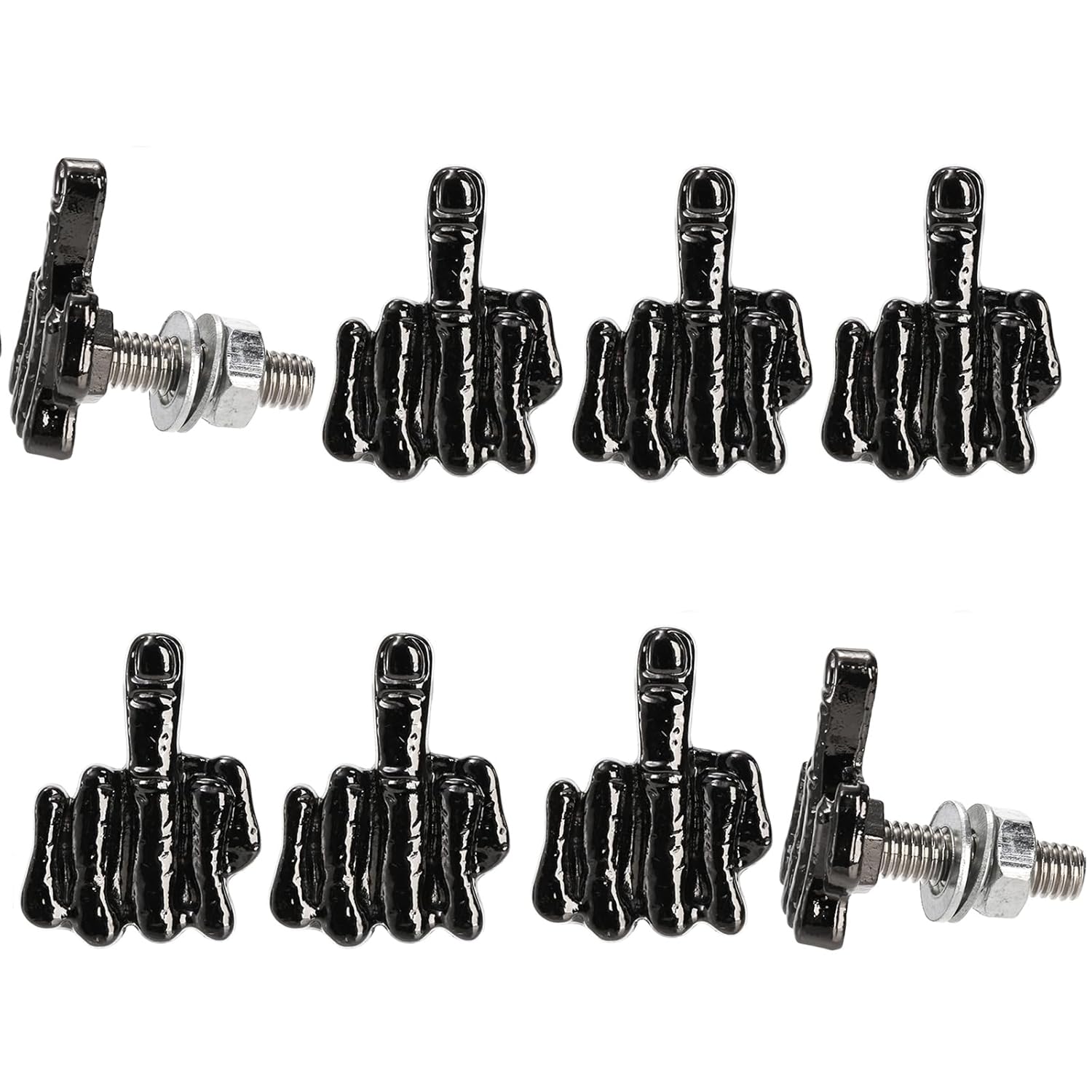 Yarlung 8 Pack License Plate Screws Kit, Finger Shape Stainless Steel License Plate Bolts Fasteners for Car Tag Motorcycle Frame Yarlung 8 Pack License Plate Screws Kit, Finger Shape Stainless Steel License Plate Bolts Fasteners for Car Tag Motorcycle Frame