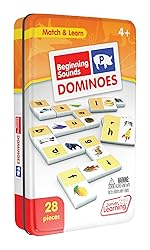 Junior Learning Beginning Sound Dominoes Educational Action Games, Multi (JL492) for 48 months to 96 months