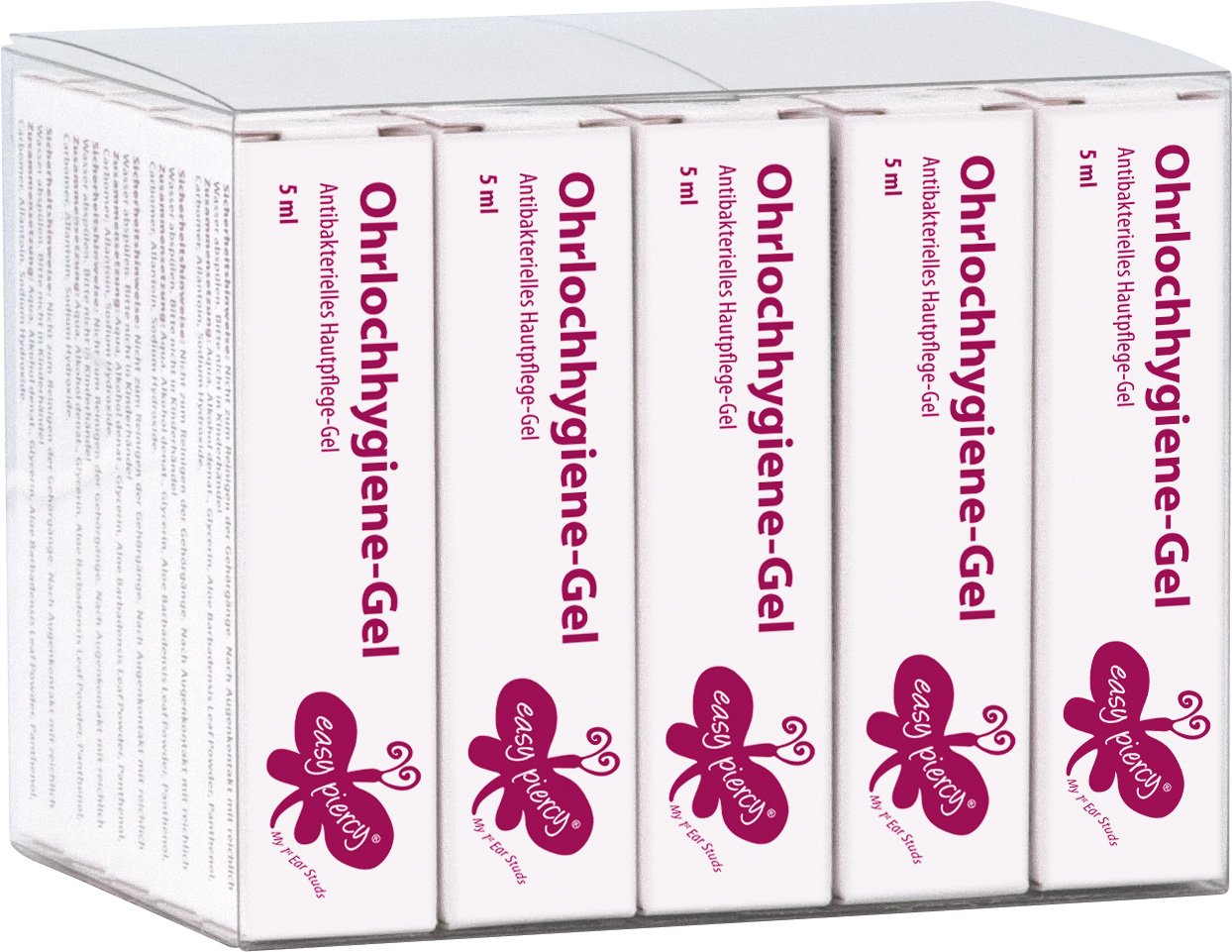 Easy Piercy Disinfectant Gel 25-Pieces, 125 ml