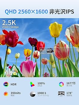 Amazon.co.jp: Upperizon モバイルモニター 16インチ 2K 16:10(2560