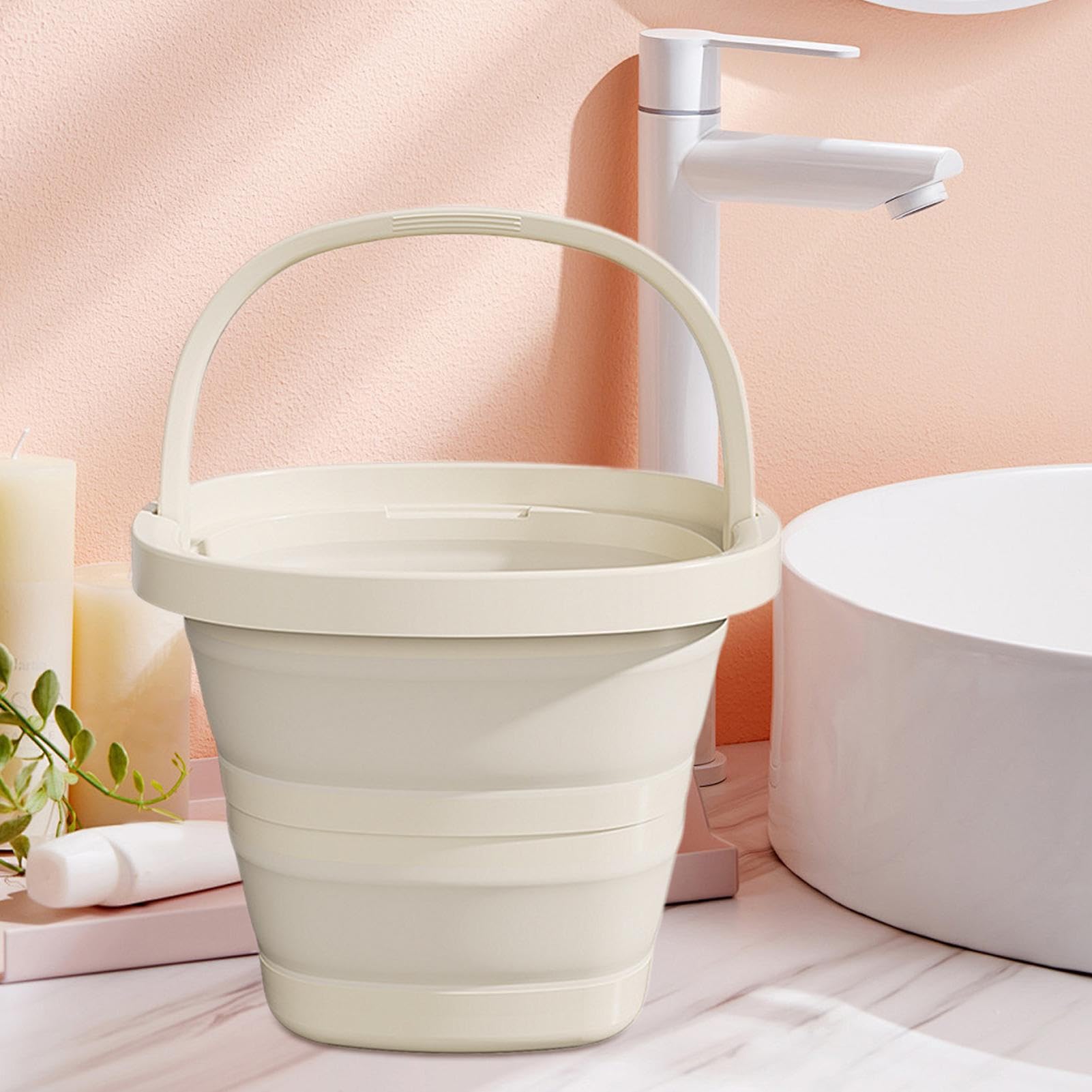 Secchio Pieghevole Con Manico,Contenitore Acqua Pesca - Secchio 10L Antiversamento con Manico per Pesca Giardinaggio Lavaggio Auto Bagno Viaggio