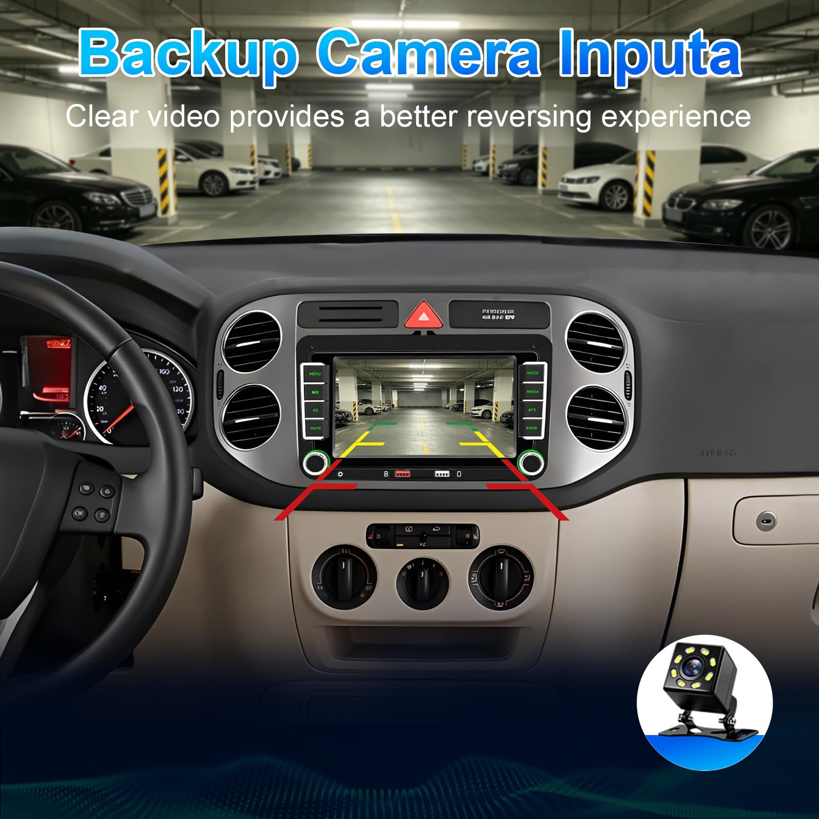 Autoradio avec CarPlay et Android Auto pour VW EOS 2007-2016