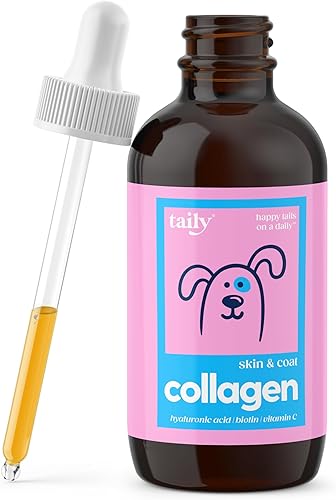 Miniatura 1 de Taily Suplementos de colágeno líquido para perros, gatos  Piel y pelaje  Alivio de la picazón para perros con alergias, con colágeno alimentado con