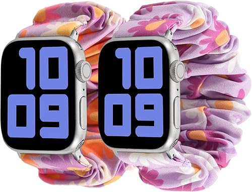 Miniatura 1 de Scrunchie Band for Kids Apple Watch Band Compatible with iWatch Series 87654321SE 38404142444549mm,Cute Stretchy Fabric Strap,Designed for children