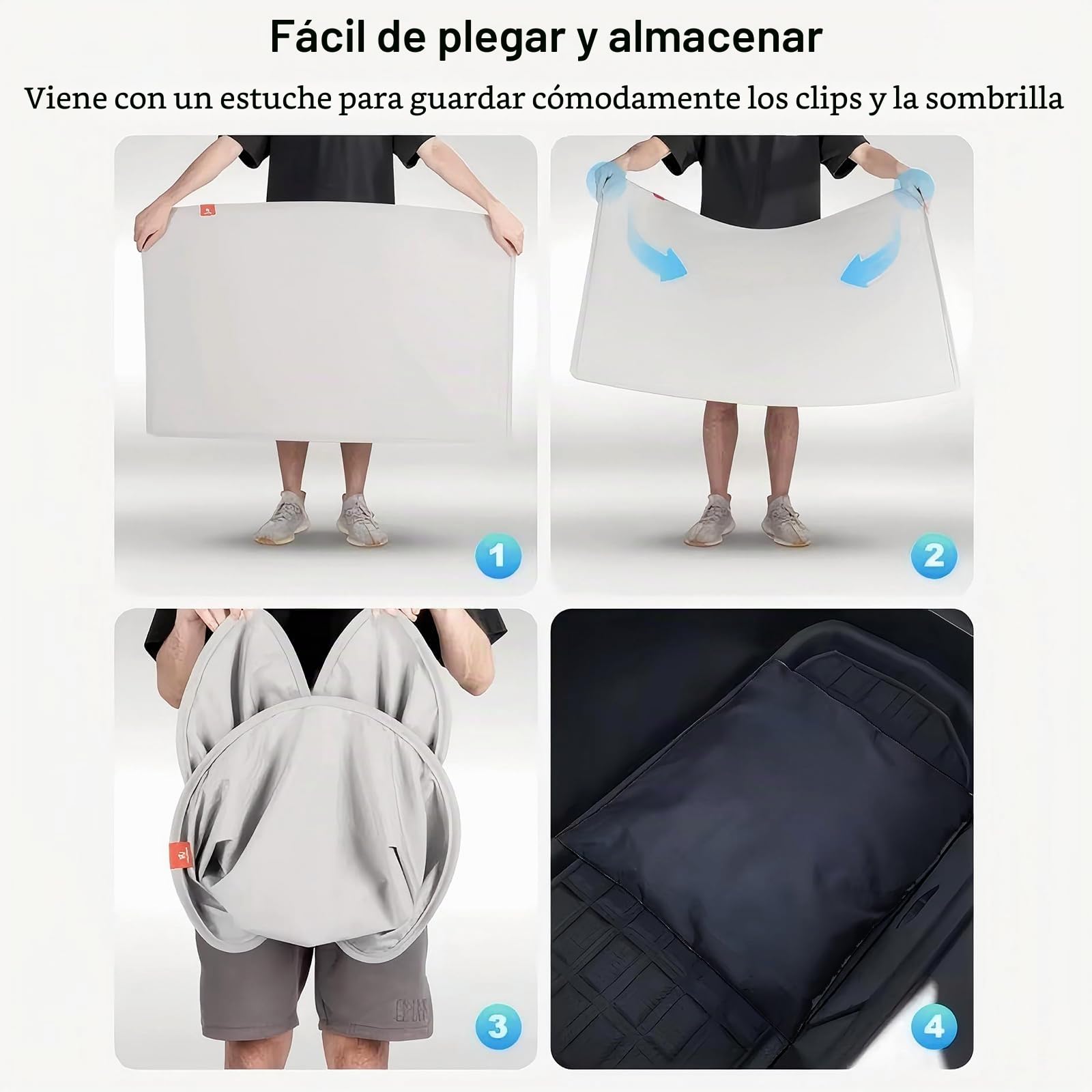 Parasol para Techo de Cristal (Compatible con Tesla Model 3 2021-2026), Paquete de 2 parasoles Plegables con Aislamiento térmico y protección contra Rayos UV y Calor (Gris)