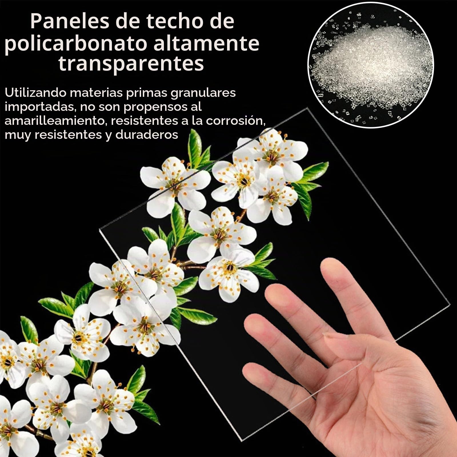 Planchas Transparentes Tejados 1mm, Lámina de policarbonato para techos 2m, Hoja Metacrilato PC Placa Acrílica Transparente, para Invernaderos, Techos, Cocheras, Jardin, Solarios, Terraza