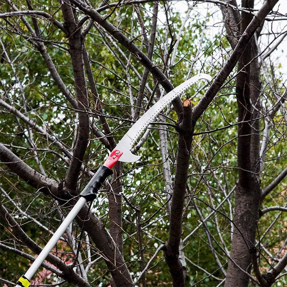 AASONS Pruning Saw With Pole Fixing Slot | Curved Blade Hand Saw | Professional Tree Saw With Hook Rust Resistance Sharp Teeth Blades | With Rubber Grip Handle Long Reach Tree Branch Cutter 23inch - Image 5 thumbnail