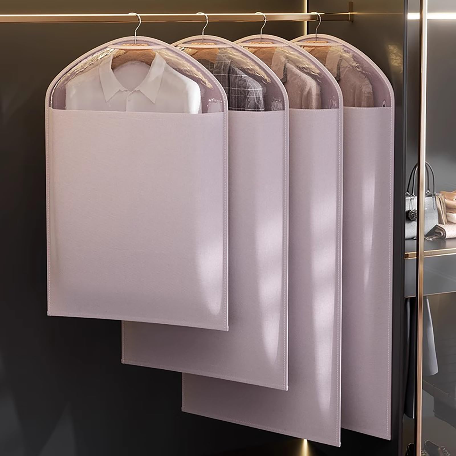 coat hanger cover, Wardrobe Storage Suit Bag with Zipper, For Dresses, Coats, Uniforms, Washable(59 * 80cm/23 * 31in)