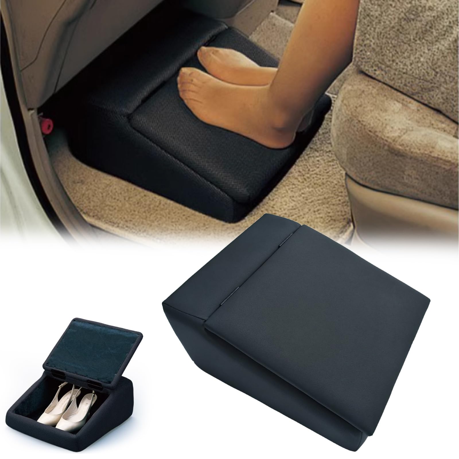 Amazon.co.jp: 車 フットレスト オットマン 足置き台 足置きクッション 