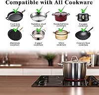 Vista 4 de Karinear Placa de cocina eléctrica de 4 quemadores de 24 pulgadas, estufa integrada, estufa radiante de 220-240 V con control de perilla, indicador