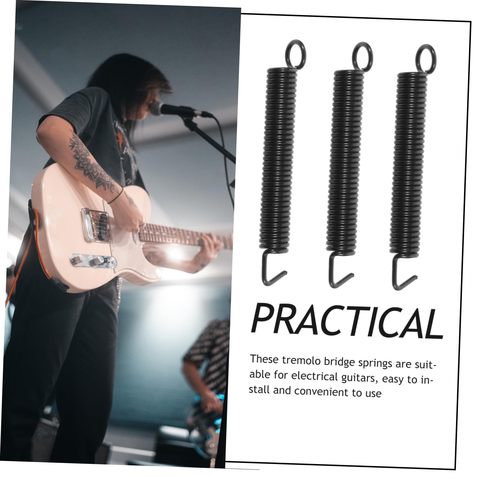 TOYANDONA 12pezzi Per Tremolo Ponte Elettrico Accessori Per Chitarra Elettrica Facile Installazione e Alta Elasticità Compatibili Con Chitarre Elettriche e Acustiche