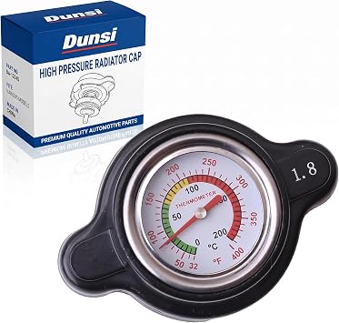 DUNSIHUI High Pressure Radiator Cap with Temp Gauge 1.8 Bar for TRX450R Rancher 420 TRX420 CR125R CR250 CR500R CR80 CR85 CRF250L CRF450R High Pressure Radiator Cap