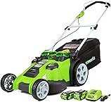 Greenworks 40V 20" Dual Blade Cordless (Push) Lawn Mower (75+ Compatible Tools), 4.0Ah + 2.0Ah Battery and Charger Included