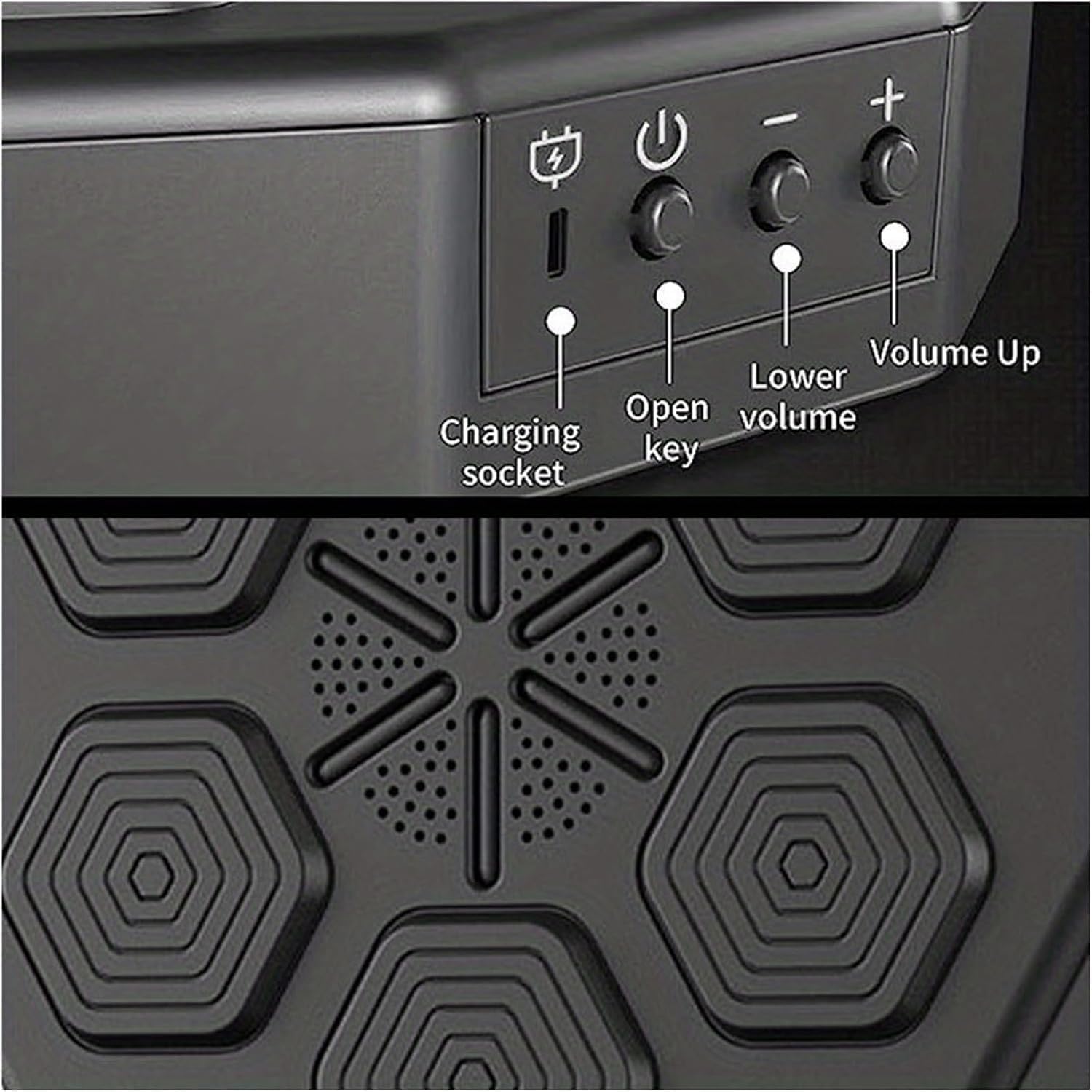 Macchina da Boxe Musicale Intelligente con Ricarica USB, Attrezzatura da Boxe Elettronica da Parete, Illuminazione, Bersaglio da Boxe, Allenamento con Guantoni per Bambini E Adulti, B, One Size