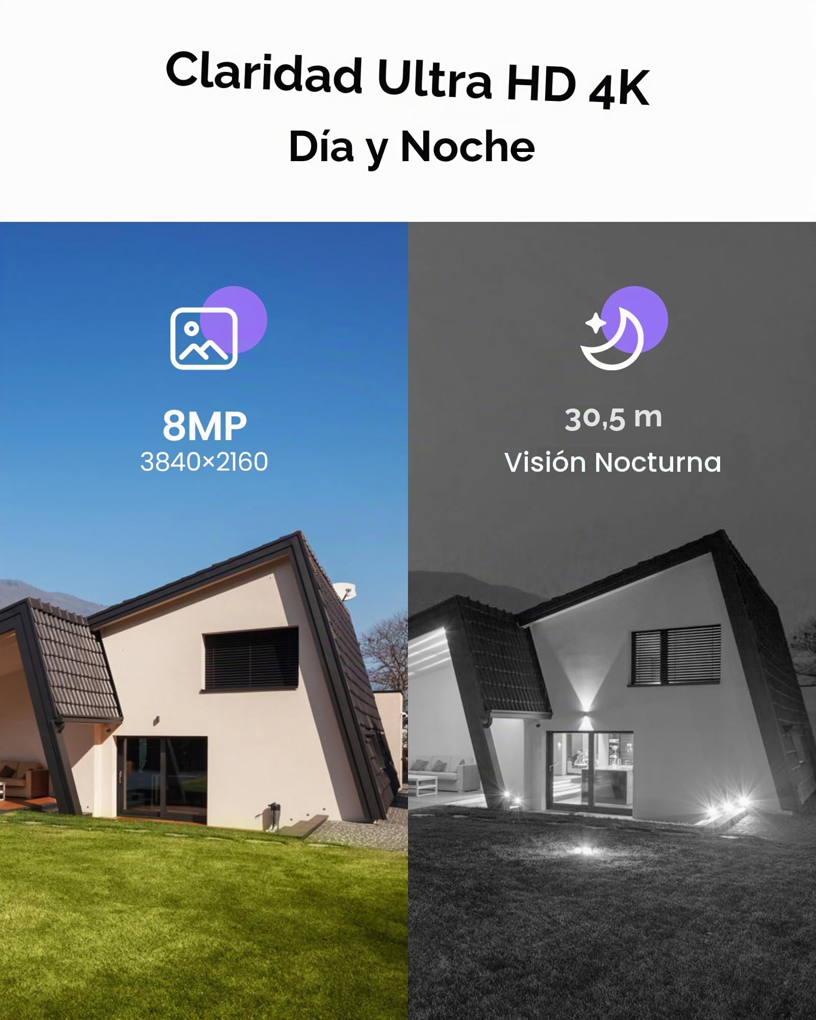Loocam Kit de Videovigilancia PoE 4K 8MP - Grabador NVR 8CH 2TB Disco Duro | 4 Cámaras IP de Seguridad 8MP, Detección AI Persona/Vehículo, Visión Nocturna IR, Audio Bidireccional