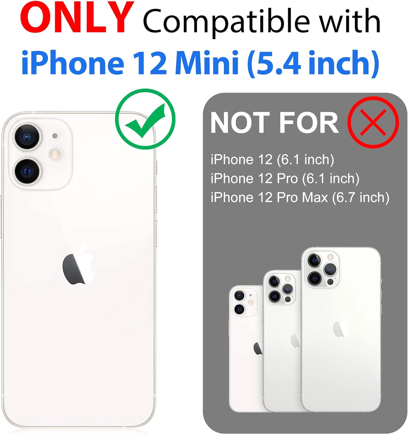 SPORTLINK for iPhone 12 Mini Waterproof Case, Full Body Shockproof Dustproof Phone Screen Protector Rugged Cases for iPhone 12 Mini 5.4 Inches Black - Image 2