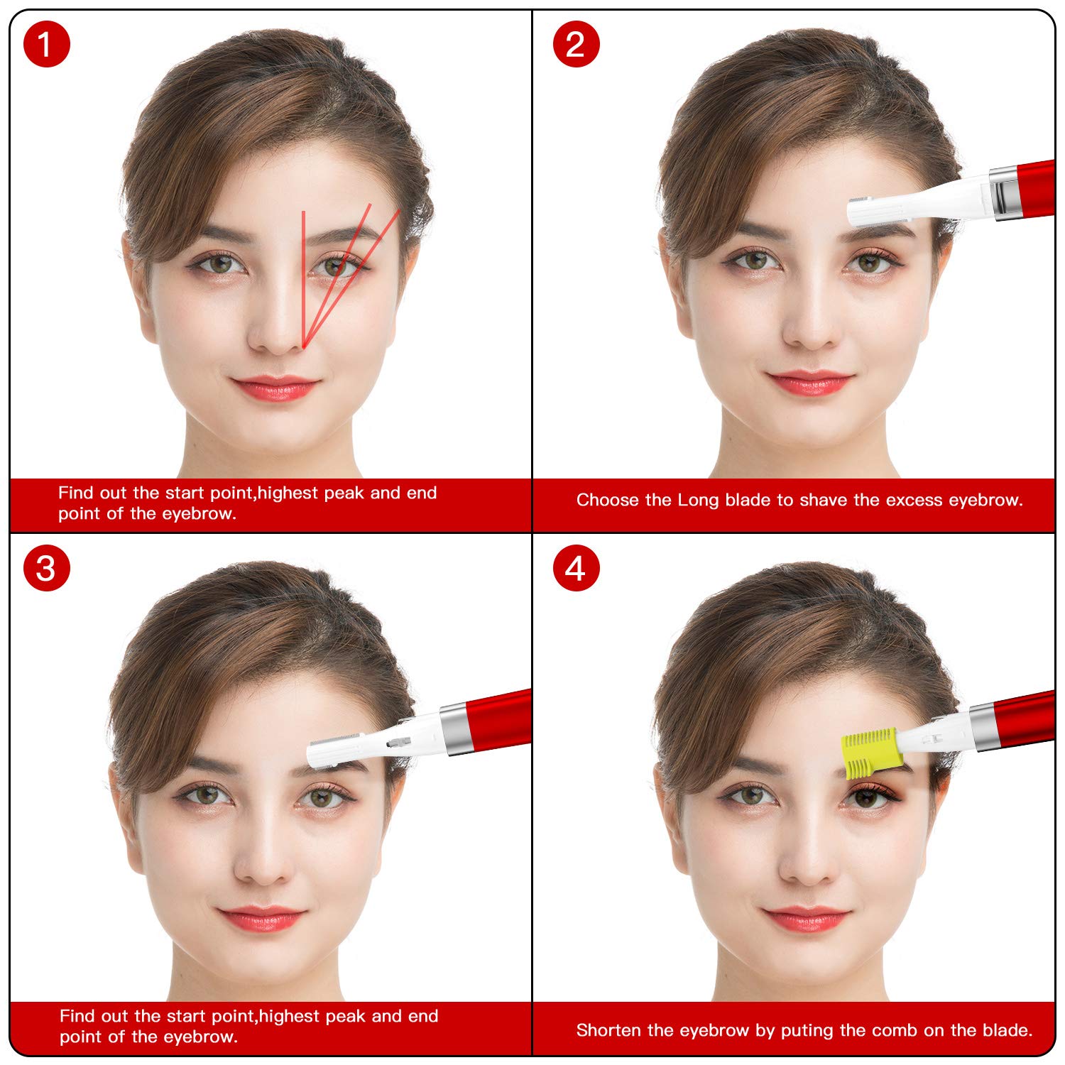 Buy Eyebrow Trimmer, Electric Precision Eyebrow Razor for Women