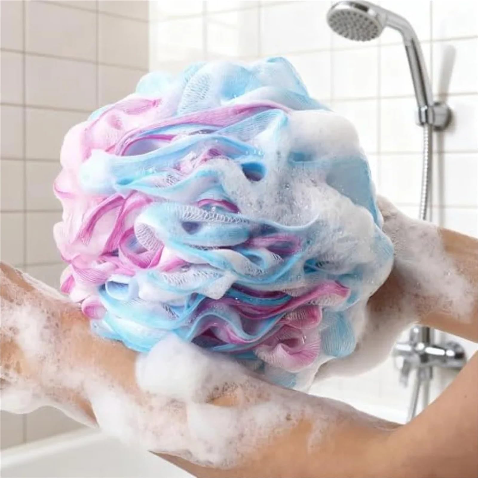 Badeschwamm aus Netzgewebe XXL Large Loofah Bath Sponge 6Pcs