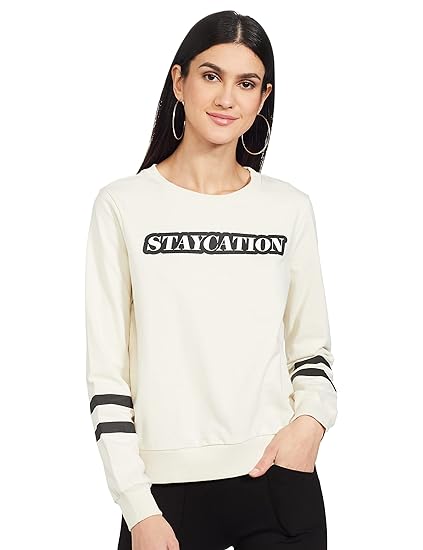 Women Cotton Crew Neck Sweatshirt