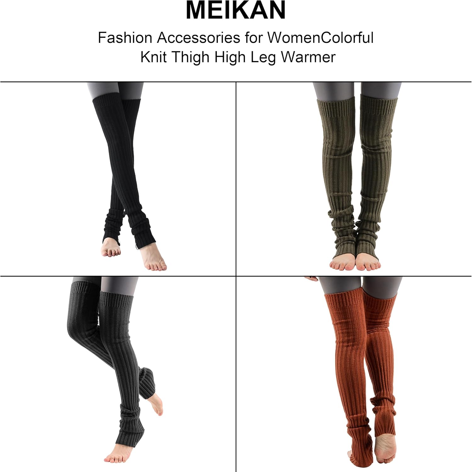 Thigh High Leg Warmers for Women Slouch Socks for Woman Winter Soft Thick Footless Socks 1 Pair - Image 5