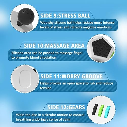 Miniatura 8 de Dodecágono antiestrés - Cubo de juguete de 12lados para aliviar el estrés y la ansiedad, antidepresión para niños y adultos con TDAH, TDA, TOC y