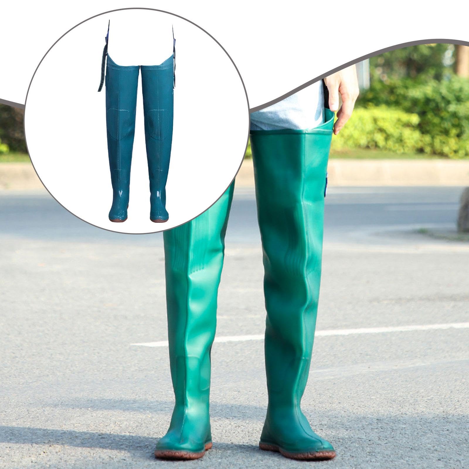 Stivali da pesca wader, stivali da pioggia alti fino al ginocchio, comodi, resistenti all'usura, da wading, da fiume per attività subacquee, 45