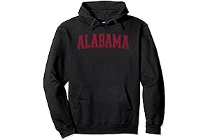 Varsity Style Pullover Hoodie For Men Showcasing Alabama Pride