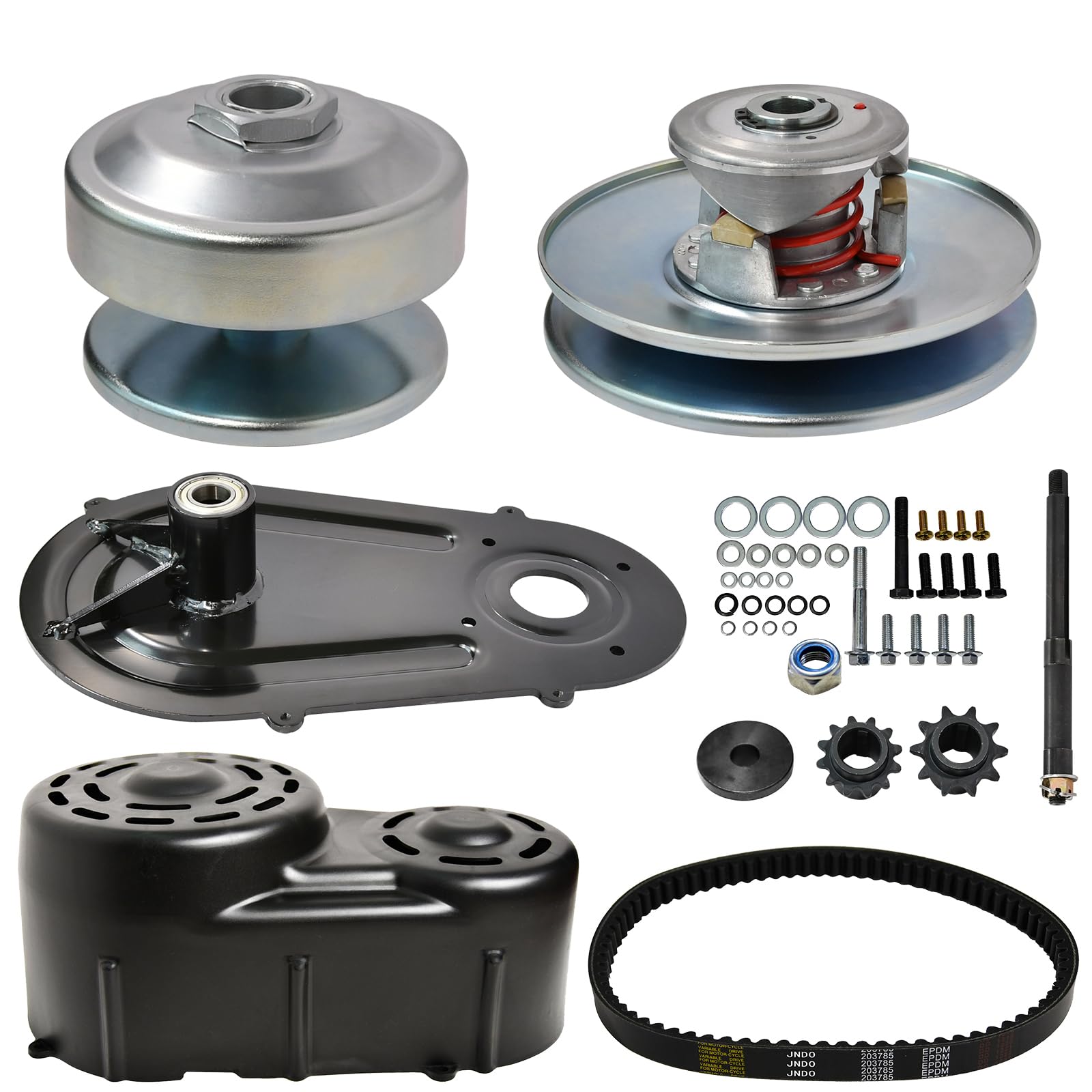 JNDO 40 Series Torque Converter Kit with 1" Bore Driver 3/4" Driven Fit for 8hp-16hp engines Predator 420cc Comet 209133A Manco 2432 Go Kart Kit